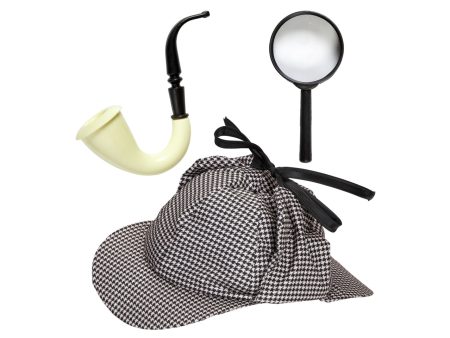 Set da detective - il set comprende cappello, pipa e lente d ingrandimento on Sale