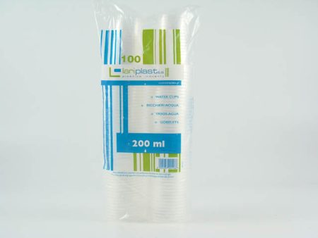 Bicchieri trasparenti 200ml in polipropilene - la confezione contiene 96 bicchieri$ on Sale