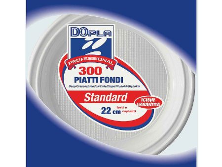 Piatti fondi 300 pezzi d22 plastica 01292 Sale