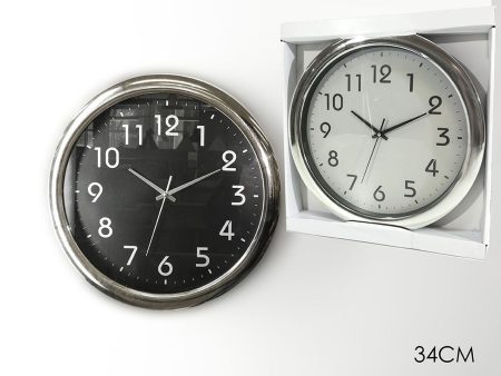 Orologio diametro 34cm da muro funzionamento a batteria - disponibile in 2 colori Supply