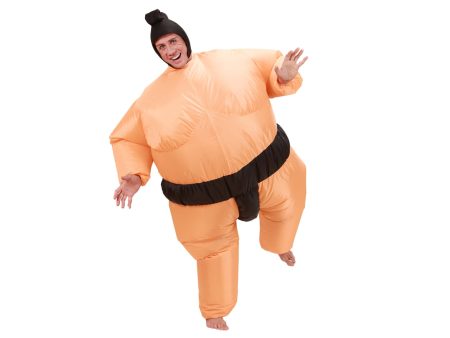 Costume da sumo - il costume comprende costume gonfiabile con ventola e copricapo funzionamento a batteria - 4 batterie aa non incluse - taglia unica adulto Cheap