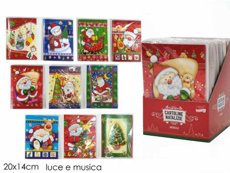 Cartolina natalizia musicale in 12 modelli assortiti Sale