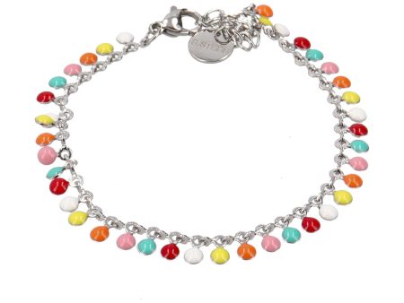 Bracciale a catena e tondini multicolor Hot on Sale