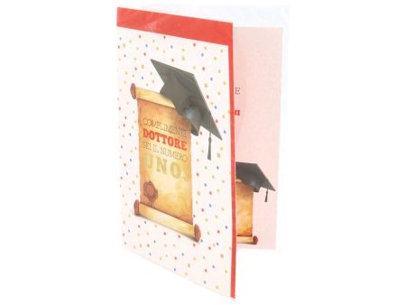 Biglietto auguri per laurea con foil con busta on Sale