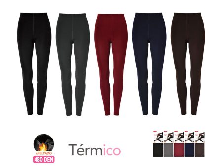 Leggings da donna termici 480 denari colori assortiti Online Hot Sale