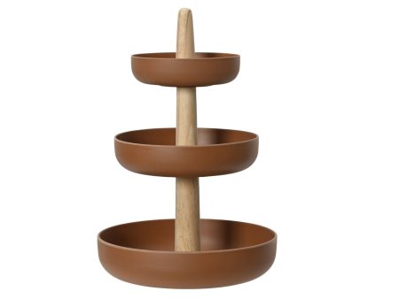 Alzatina decorativa 3 piani in bamboo, stile scandinavo - h.50xd.30cm - Kaemingk Online Sale