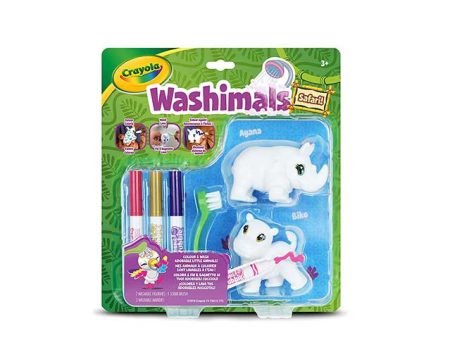 Washimals set safari rhino hippo 74-7365 Discount