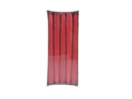 Candela stelo 21cm 10 pezzi rosso 210 21 on Sale