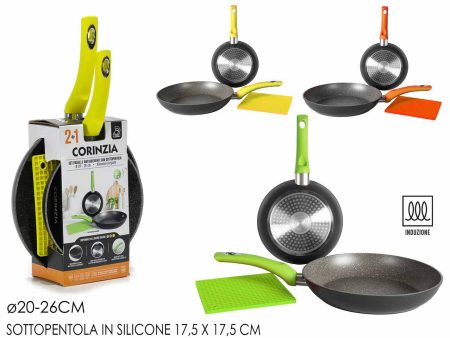 Set corinzia 2 padelle 20 26 + sottopiatto 3 assortimenti Cheap