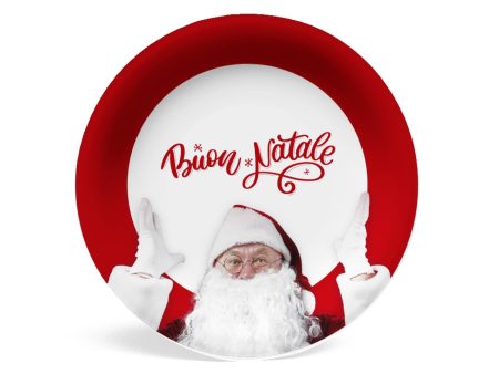 Piatto biodegradabile rotondo santa claus la confezione comprende 6 piatti Hot on Sale