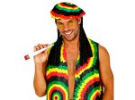 Set rastafari - il set comprende cappello con dreadlocks, occhiali e spinello Online Hot Sale