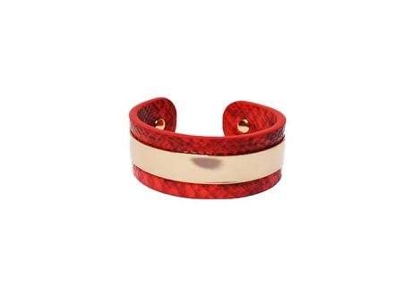 Bracciale ecopelle rosso 270914 $ For Discount