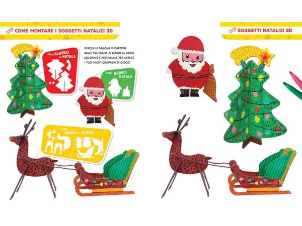 Libro edizioni del borgo colorare in 3d - natale Online Hot Sale