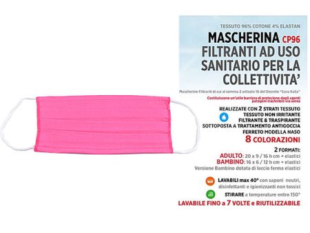 Mascherina cp96 - fuxia Online now