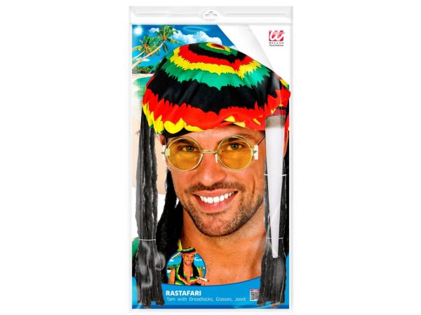 Set rastafari - il set comprende cappello con dreadlocks, occhiali e spinello Online Hot Sale