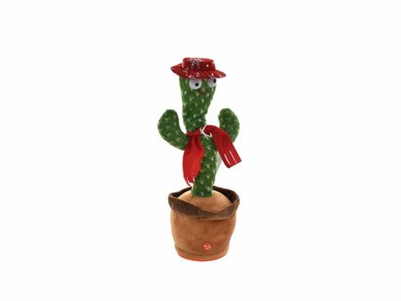 Cactus h.30cm a batteria con musica,movimenti e luci Sale