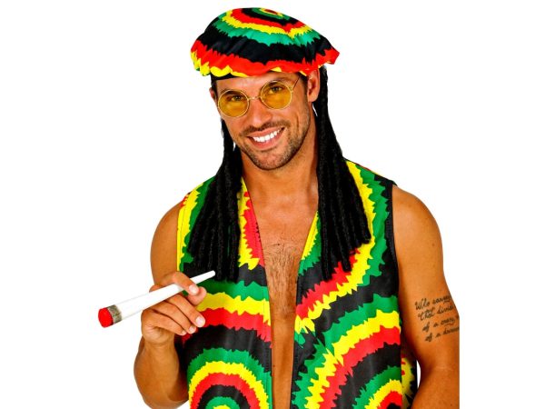 Set rastafari - il set comprende cappello con dreadlocks, occhiali e spinello Online Hot Sale