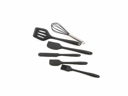 Utensile in silicone 6 pezzi nero 01273 Fashion