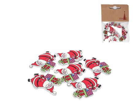 Babbo natale decorativo misura 3x3,8cm la confezione comprende 6 babbo natale Online now