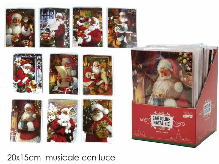 Cartolina natalizia con musica e rilievo modelli assortiti Supply