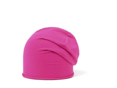 Cappello oversize jersey tinta unita bambino fuxia small For Sale