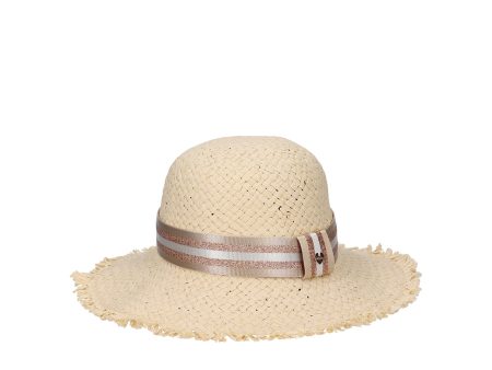 Cappello cloche donna naturale in carta tessile fibbia lurex e grossgrain - Hat You Online Hot Sale