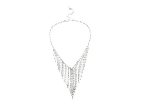 Collana fili strass rodio Online Hot Sale