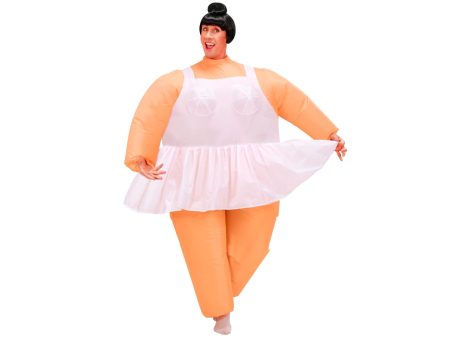 Costume da ballerina - il costume comprende costume gonfiabile con ventola a batteria 4 batterie aa non incluse - taglia unica adulto For Discount