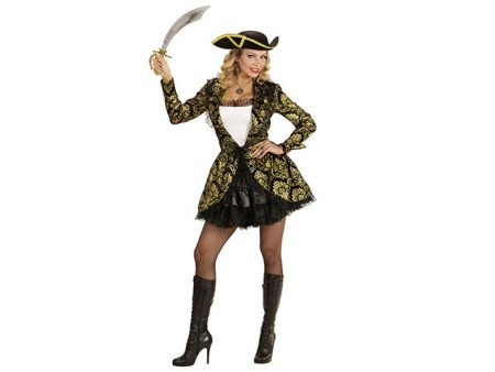 COSTUME CAPITANO PIRATA COMPOSTO DA GIACCA CON TOP TAGLIA L Cheap