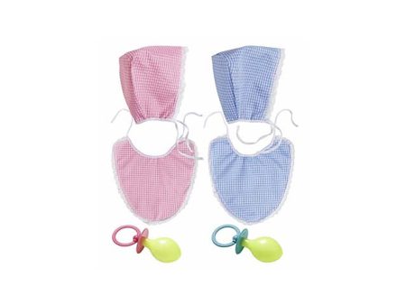 Set baby - il set comprende cuffietta, bavaglino e ciuccio - assortito in 2 colori Cheap