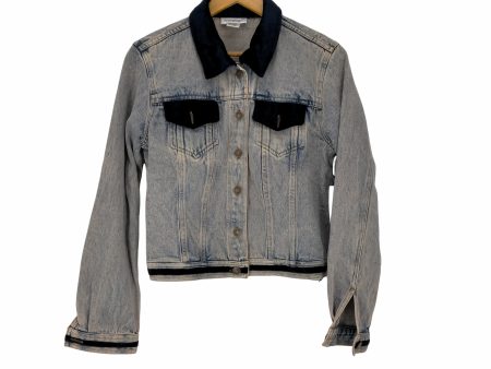 jeanology COLLECTION ベルベット 切替 デニム シャツ ジャケット レディース Supply